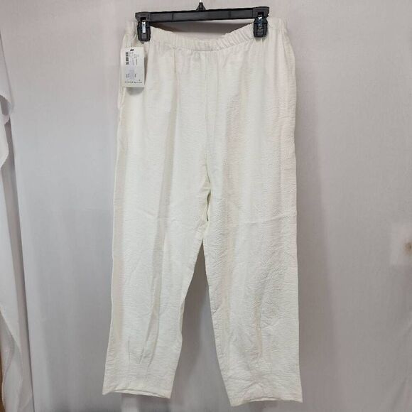 Niche Size Large NWT Rayon Dove Pants White Comfort - Picture 1 of 9